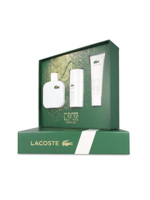 Set Lacoste Blanc 3Pzs 100Ml Edt Spray/ Shower Gel 50Ml/ Desodorante Stick 75Ml